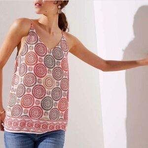 🆓 LOFT ⚜️ Resort mandala mosaic geometric kaftan tank blouse🏖️⛱️